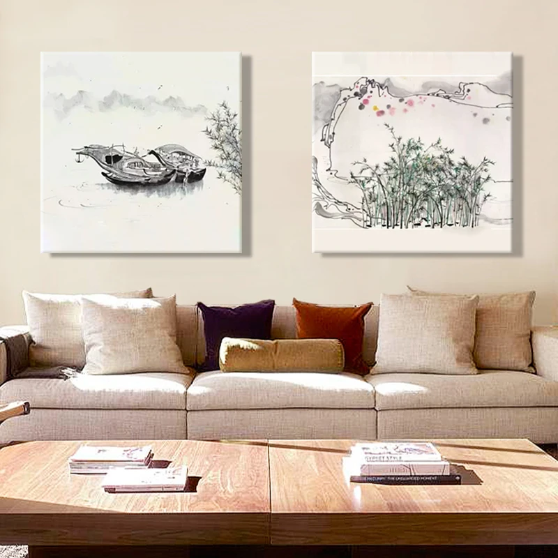 

Square Ink style Famous painting Propylene own color conversion oil painting, paint by numbers