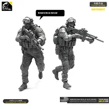 Yufan модель 1/35 набор для сборки фигурки, модель солдат из смолы США Seal Commando unconsed Loo-24