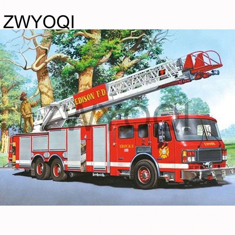 5D-Diamond-Painting-Cross-Stitch-Diamond-Embroidery-Fire-Truck-Full-Square-Rhinestones-Home-Decoration-Needle-Craft