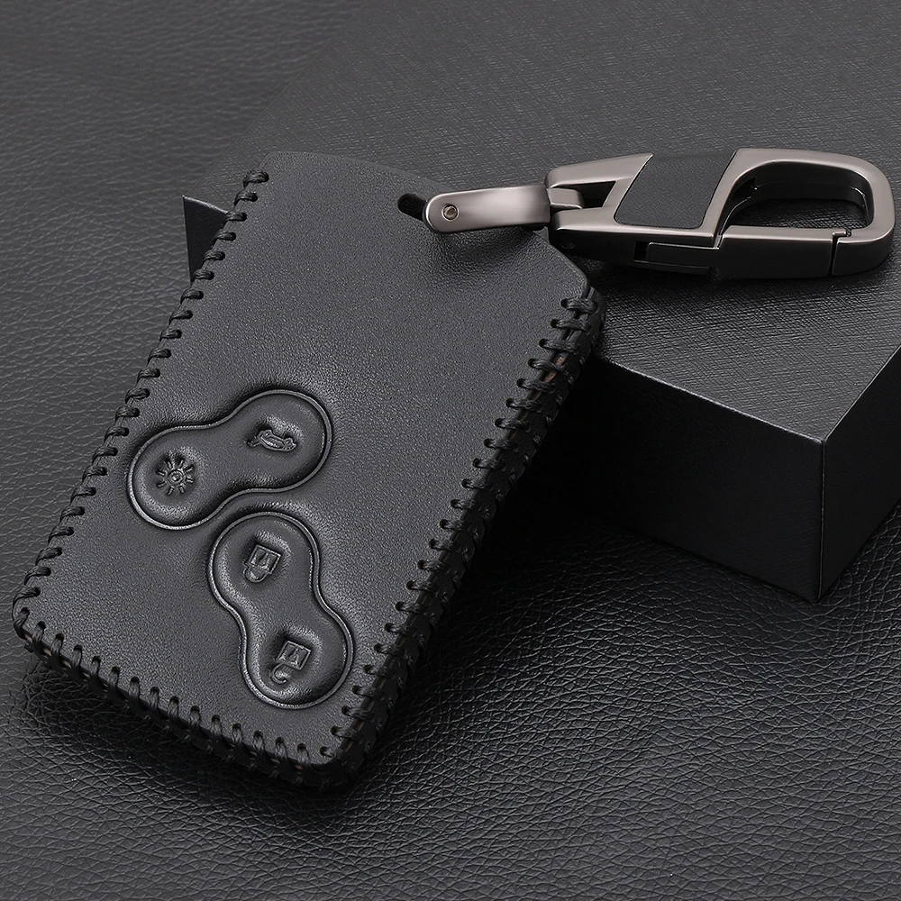 Кожаный чехол для ключа автомобиля с 4 кнопками пульта дистанционного управления