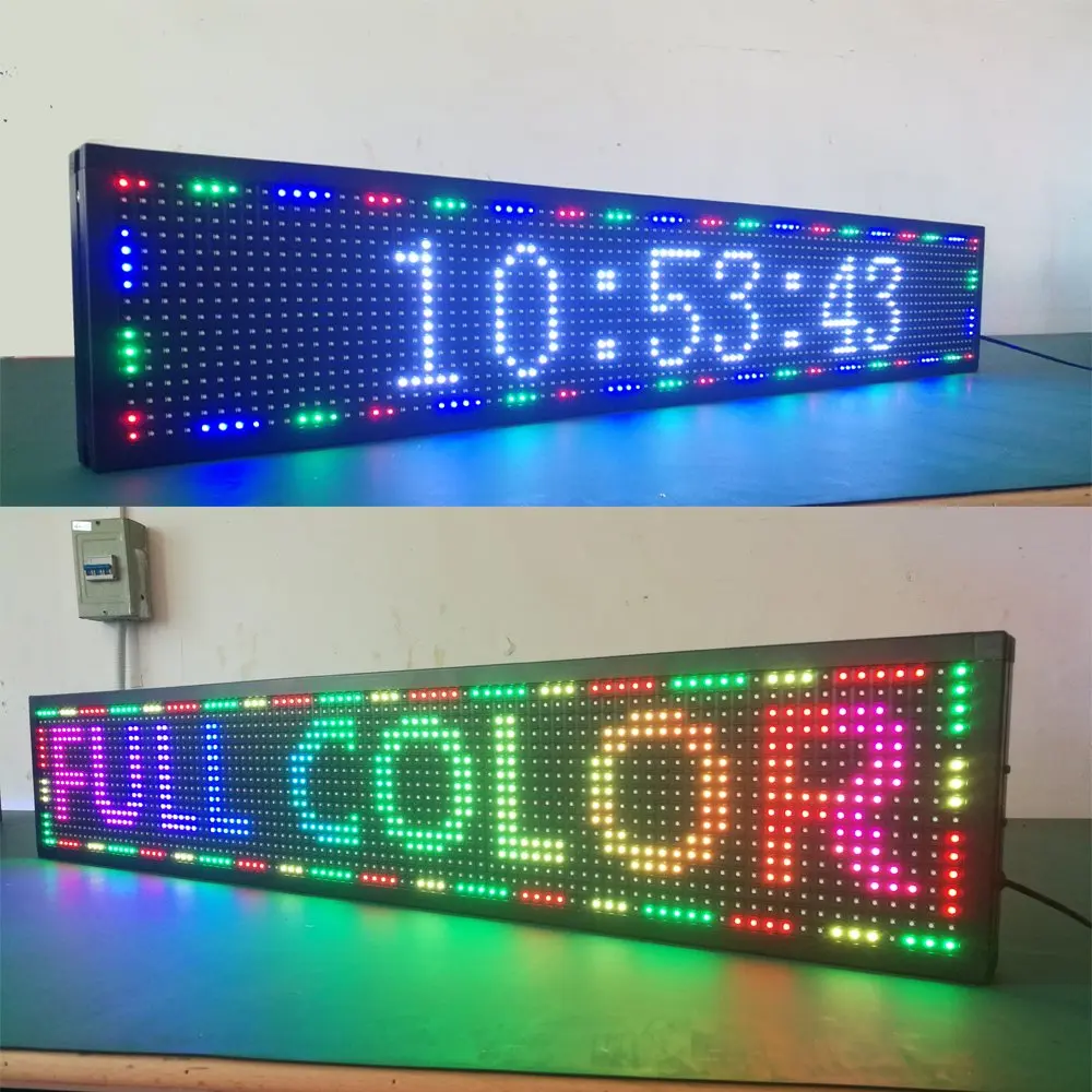 Светодиодный знак 4" x 8" Программируемый открытый P10 RGB Полноцветный SMD панель для прокручивающихся сообщений идеальное решение для бизнес доска объявлений