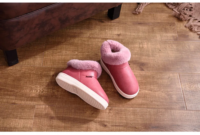 2018 женские ботинки, непромокаемые зимние теплые ботильоны на меху, домашняя обувь на толстой подошве, теплая хлопковая обувь, женская