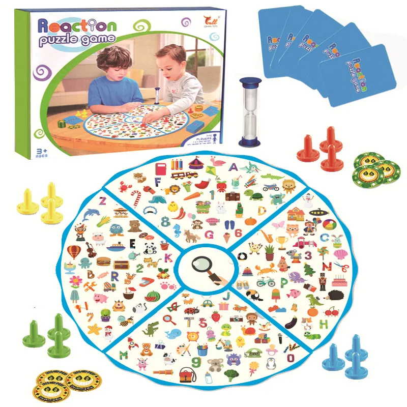 

Funny Spot Card Games Board Game Focus On Training Brain Development Learning Family Party Paper Toys for Kids Children