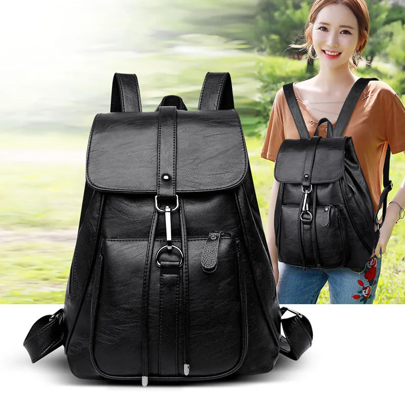 

hot sale Summer bag pu leather Female Travel handbag Student Bags phone bag pure color books bag