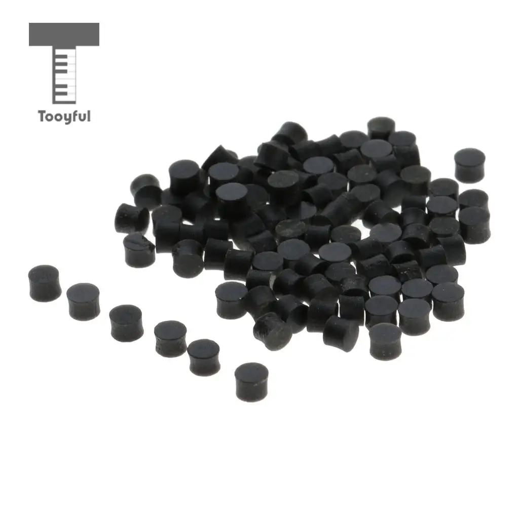 100pcs Black Guitar Dots White Mother of Pearl Shell Fingerboard Dots With Inlay for Guitars Ukuleles Mandolin Fingerboards