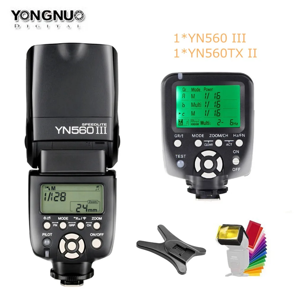 Yongnuo YN560 III YN560III вспышка 2,4G беспроводной Master& Group photo Speedlite+ YN560TX II триггер передатчик для Nikon Canon - Цвет: White