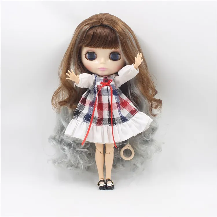 

New Blyth doll nude double colors long hair fashion dolls with joint body DIY toys for girls gifts
