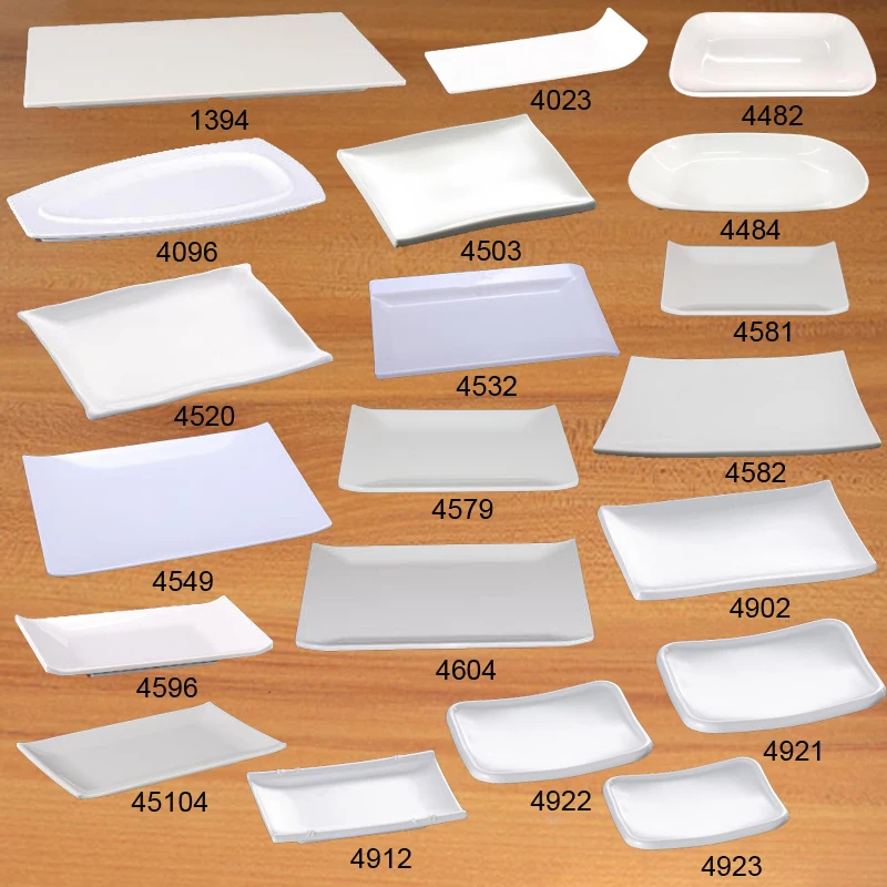 

New Fashion Plate Melamine Tableware Rectangle Plate Fashionable Restaurant With Melamine Plate A5 Melamine Tableware