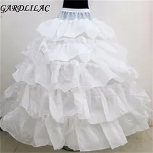 2017 4 Hoops 5 Layers Wedding Bridal Petticoat Underskirt Crinolines For Ball Gown Wedding Dresses Accessories Hot Selling