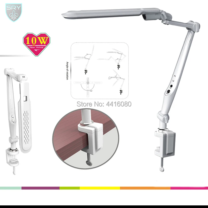 Ceny Włochy SL TL316 klip lampa biurkowa led stół biurowy lampa do nauki czytania lampy moda światła swobodny obrót kąt funkcja pamięci 10W