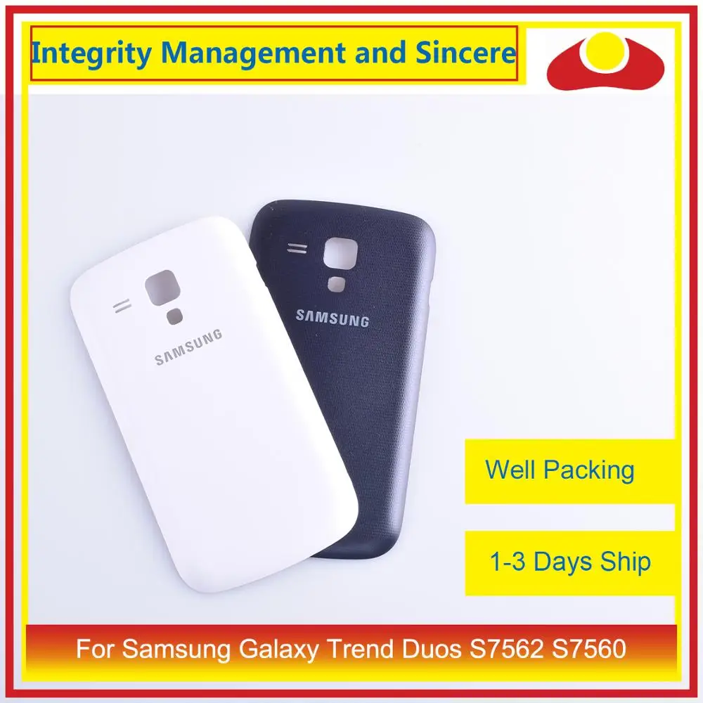 10 шт./партия для samsung Galaxy Trend Duos S7562 7562 S7560 7560 корпус батарея Дверь задняя крышка корпус