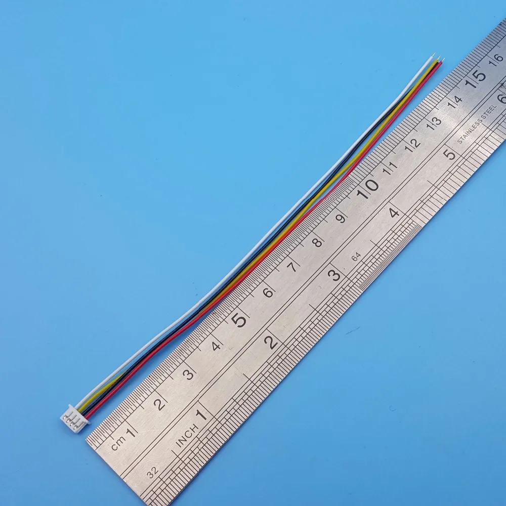 50 комплектов 4 Pin Одна Головка Micro JST шаг 1 25 мм 15 см 28AWG провод к разъему платы|4 pin