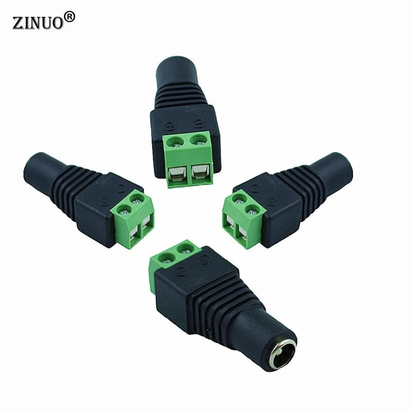 5 шт. Папа + DC12V Женский 2 1x5 мм DC разъем питания адаптера для CCTV одноцветный