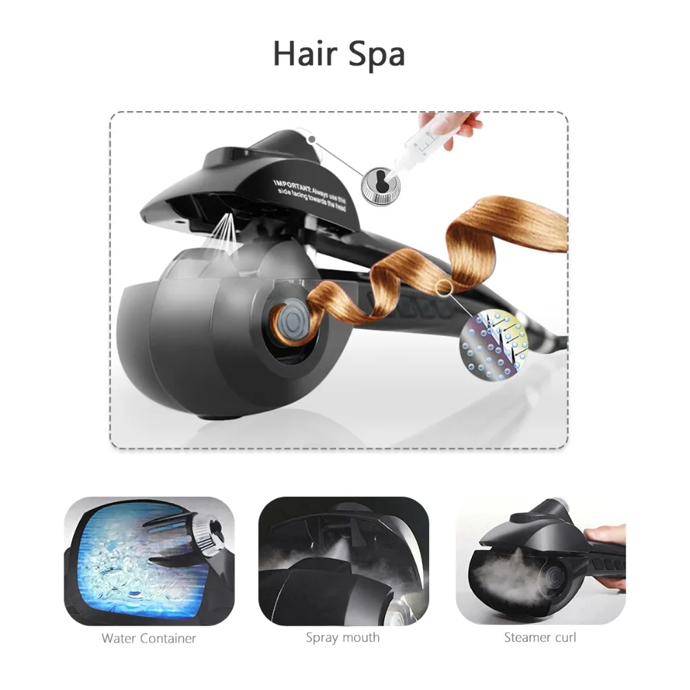 Профессиональные автоматические для завивки волос пара Керамика Curl машина быстрый нагрев Керлинг палочка волос волна Инструменты для укладки волос Styler