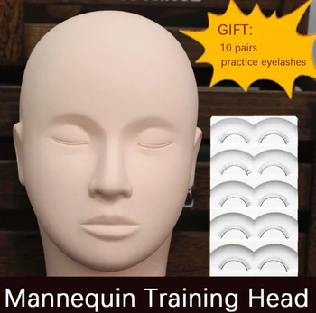 

Massage Practice Mannequin Training Head Facial Makeup False Eyelash Extension