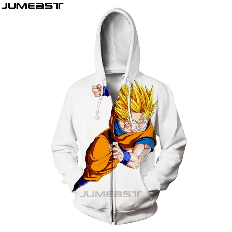 Jumeast бренд для мужчин/женщин 3D принт Dragon Ball куртка с длинными рукавами спортивный пуловер модные весенние толстовки на молнии - Цвет: 37