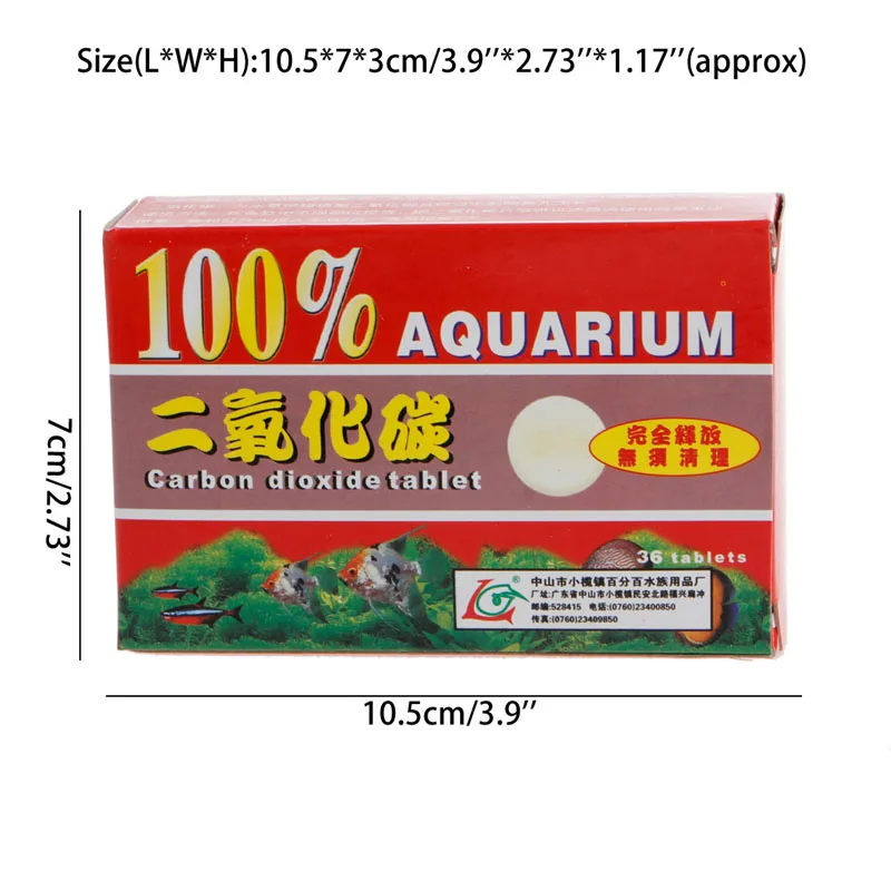 1 Box 36pcs Aquarium CO2 Carbon Dioxide Tablets For Plants Fish Diffuser Accessory