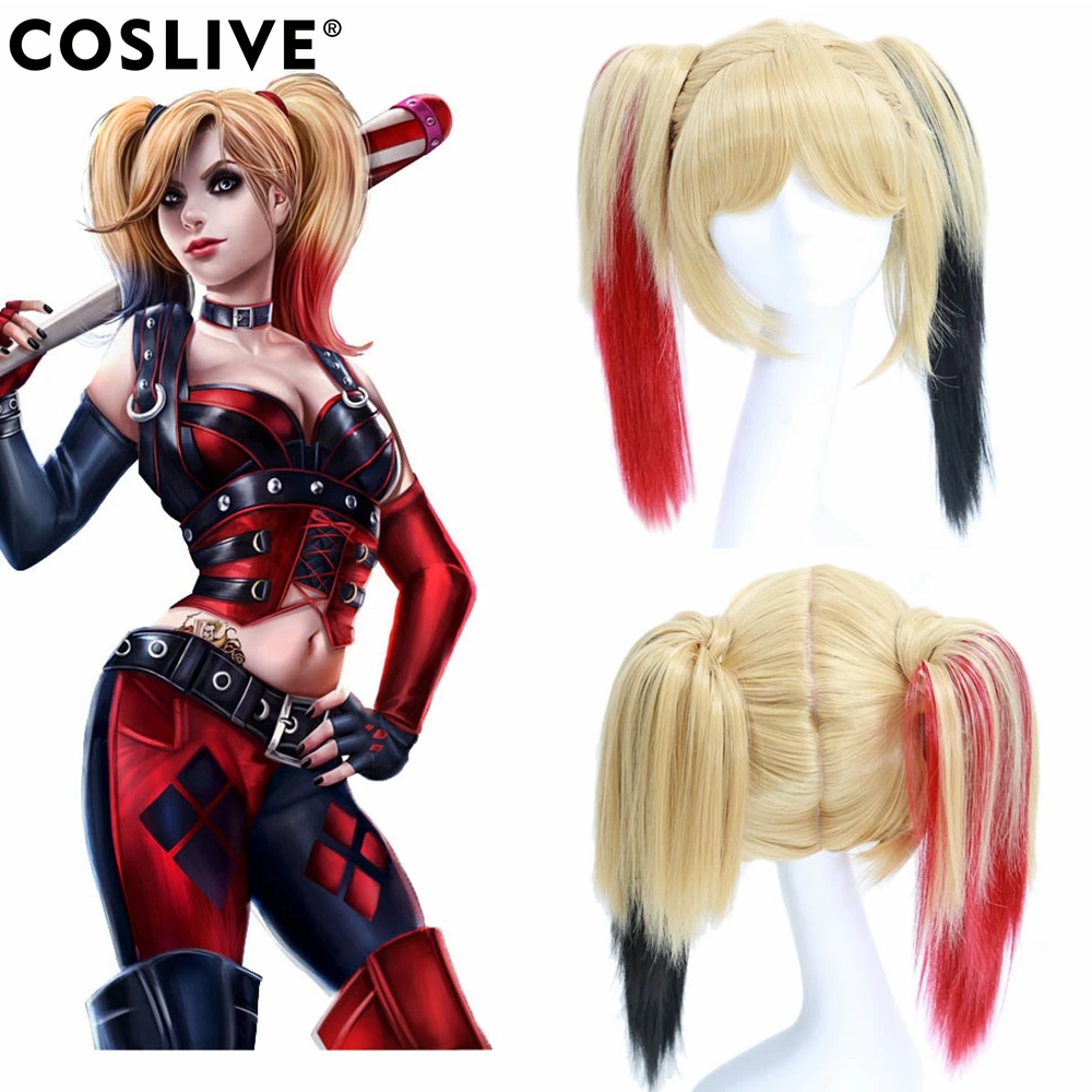 

Coslive Harley Quinn Cosplay Props Batman Suicide Cosplay Costume Harley Quinn Hair Lady Hair Headwear Halloween For Female