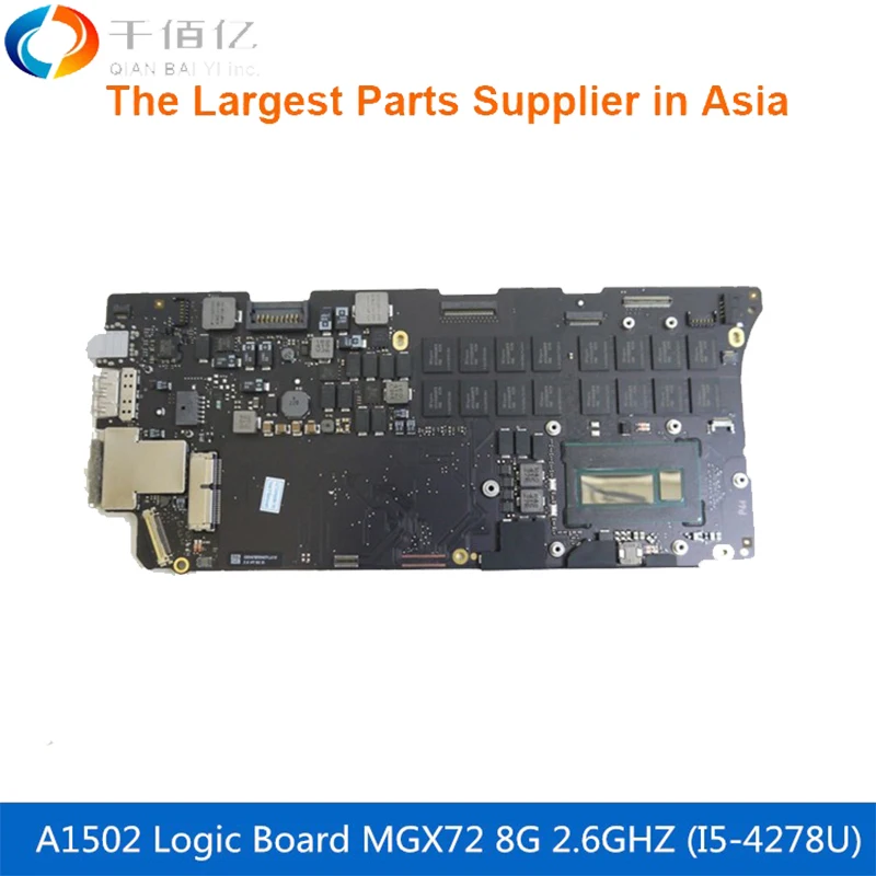 Laptop Mother board A1502 Logic board For MacBook Pro Retina 13' MGX72 2.6GHZ 8G i5-4278U 820-3476-A 