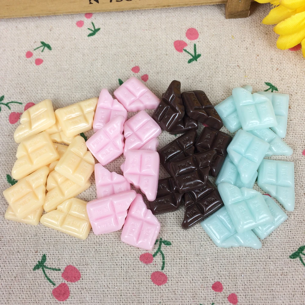 20Pieces Mixed Color Flat Back Resin Cabochon Artificial Miniature Fake Food Chocolate Flat Back DIY Decorative Craft:15*20mm 20Pieces Mixed Color Flat Back Resin Cabochon Artificial Miniature Fake Food Chocolate Flat Back DIY Decorative Craft:15*20mm