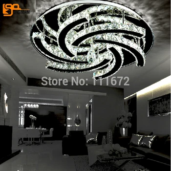 

new round LED crystal chandelier ceiling crystal lighting living room lamp flush LED light