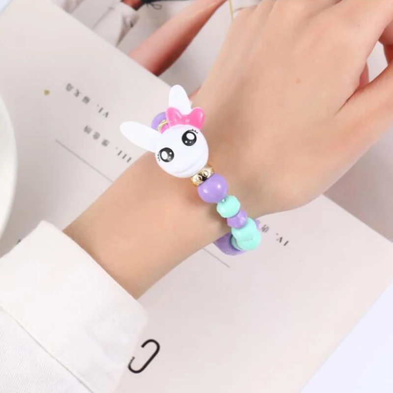 

Children DIY Round Beaded Bracele Toy Cartoon Animal Magic Variety Children's Educational Toys Electronic Watch