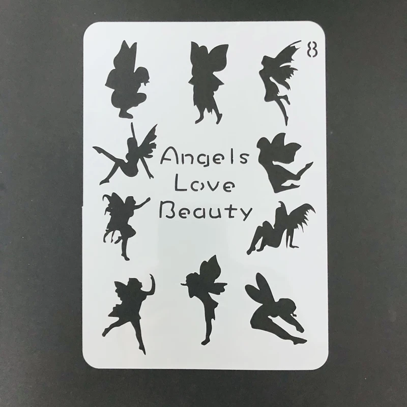 

Premium Quality T-shirt Chalkboard Stencils Fairy Angels Body Painting Card Making Scrapbook Planner Organiser DIY Drawing Tools