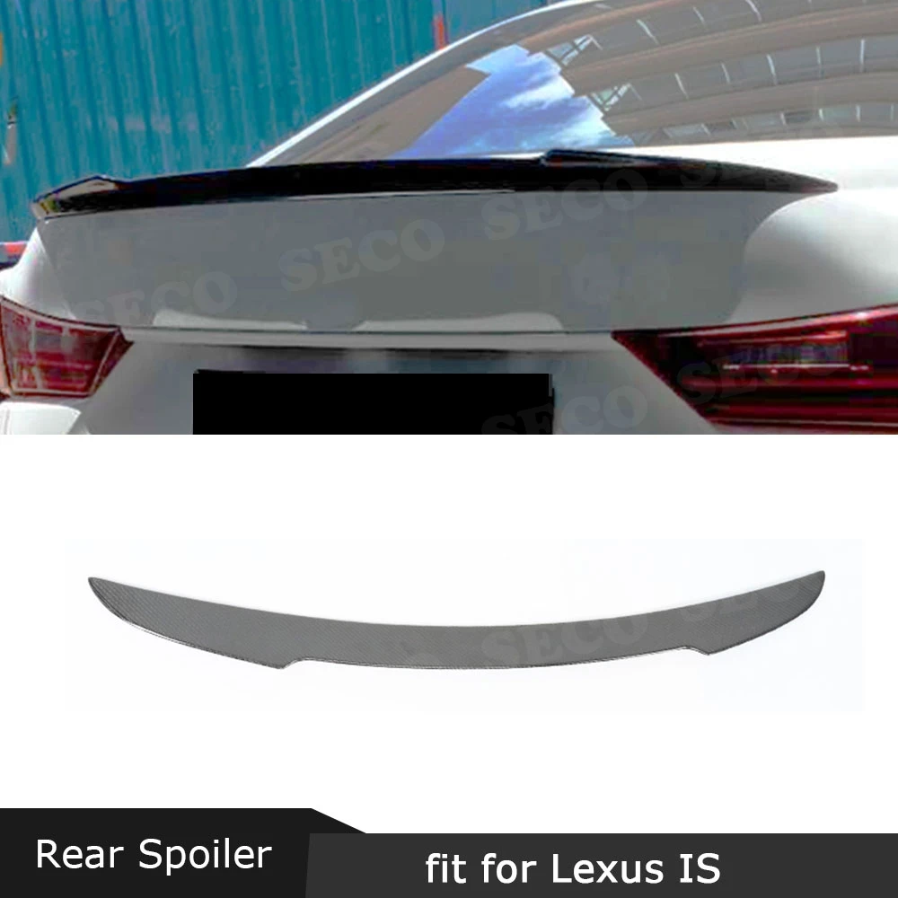 

Carbon fiber Rear Spoiler Boot Trim Sticker Wings for Lexus IS IS250 IS300 IS350 2007-13 IS F 13-14 V Style Spoiler Car Styling