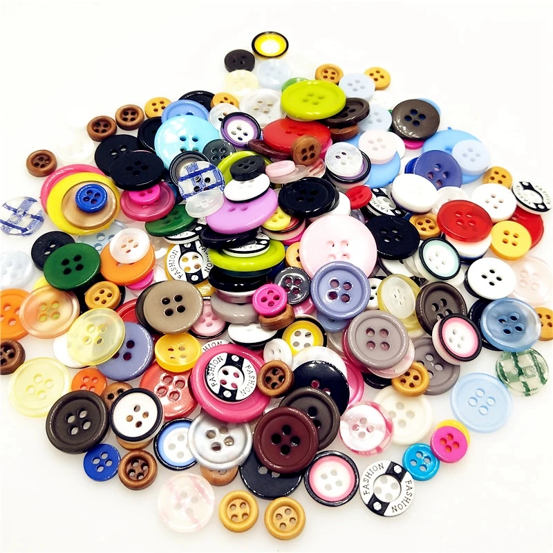 

100pcs/lot Multi Sizes Round Resin Mini Tiny Buttons Sewing Tools Decorative Button Scrapbooking Garment DIY Apparel Accessories