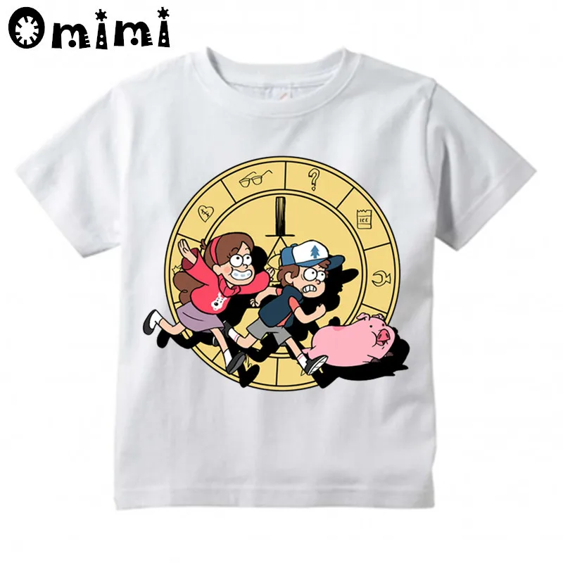 

Gravity Falls Mabel Dipper Design Print T-shirts For Children,Boy and Girl Summer Short Sleeve White T shirts Kid Clothing Tops