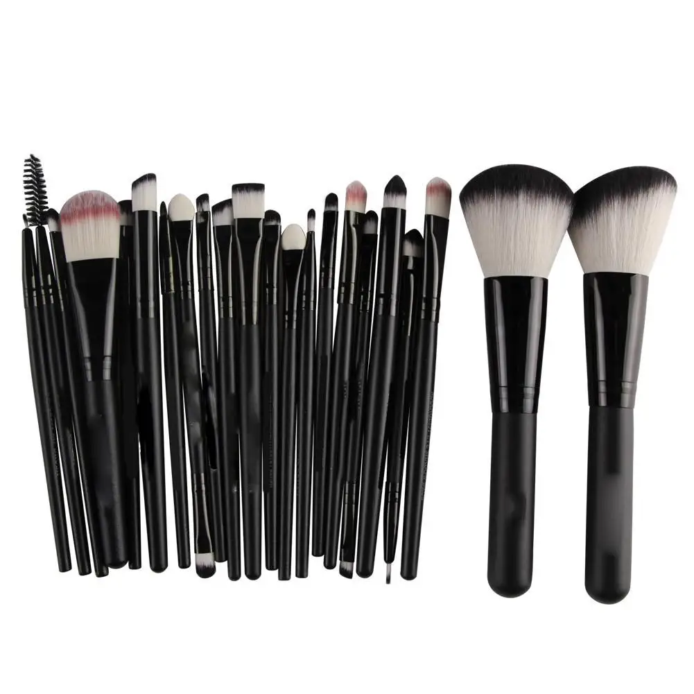 22 Makeup Brush Set Eye Shadow Lipstik Concealer Blush Natural Makeup Makeup Brush Suit - Handle Color: Черный