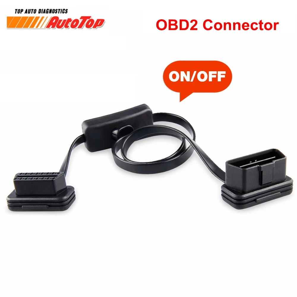 Кабель ELM327 для 16Pin OBD2 разъем OBD 2 кабель гнездовой II с переключателем