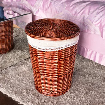 

Wicker Rattan Hamper Hot Pot Shop Clothes Hotel Room Towel Bath Towel Woven Storage Basket