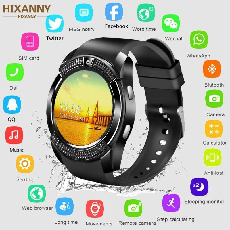 

SmartWatch Bluetooth Smartwatch Touch Screen Wrist Watch with Camera/SIM Card Slot, Waterproof Smart Watch M3 A7 VS GT08