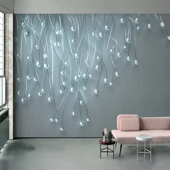 

Custom Wallpaper 3D Stereoscopic Glare Glass Particle Wall Cloth Living Room TV Background Wall Home Decor Wall Paper For 3 D