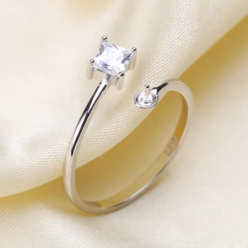 

Ring Mount Pearl Accessories Adjustable Size 925 Sterling Silver Ring Jewelry DIY No Pearl
