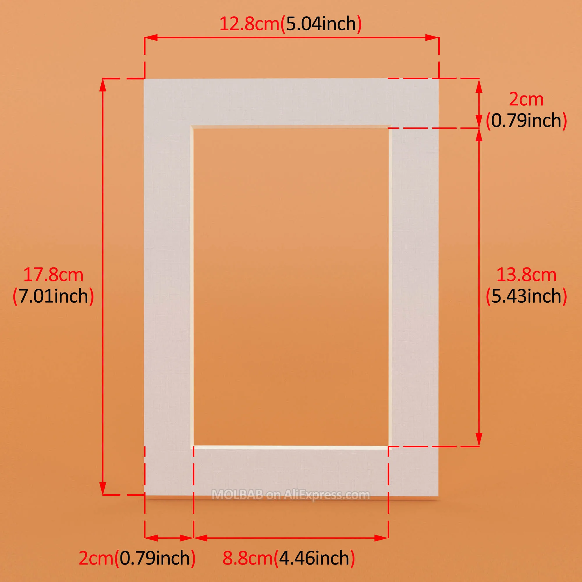 White Rectangle Белый/черный фото коврики прямоугольник/Овальный Бумага крепления уникальный фактурной поверхностью для 6/7/8 дюймов рамы для картин пасс-Partouts 6 шт./лот - Цвет: White Rectangle