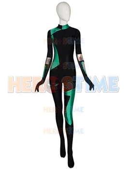 

2019 Newest Shego Suit Kim Possible Costume Spandex Lycra Female Cosplay Suit For Female/Girl/Kids/Custom Made