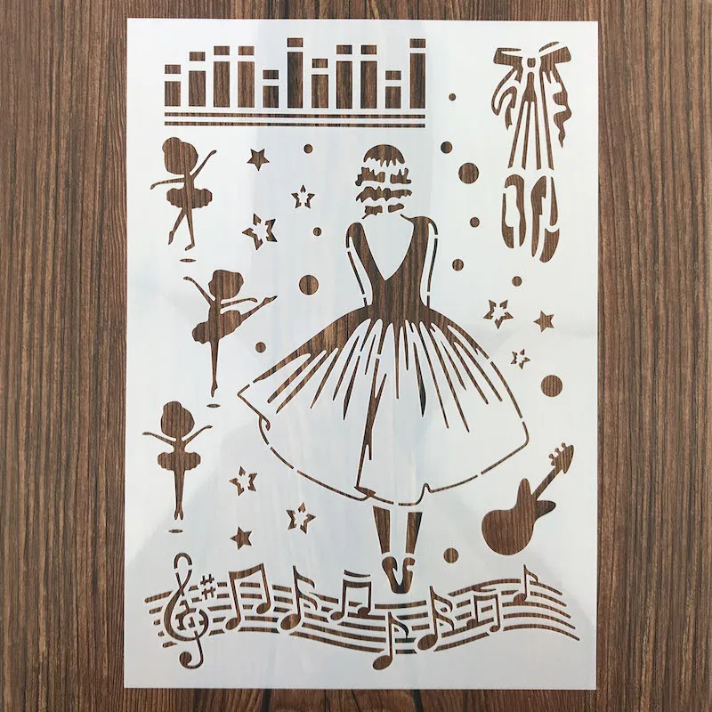 

1 Sheet Craft Hollow Layering Stencil For DIY Scrapbooking Painting Templates Stamps Album Embossing Paper Cards For Body Paint