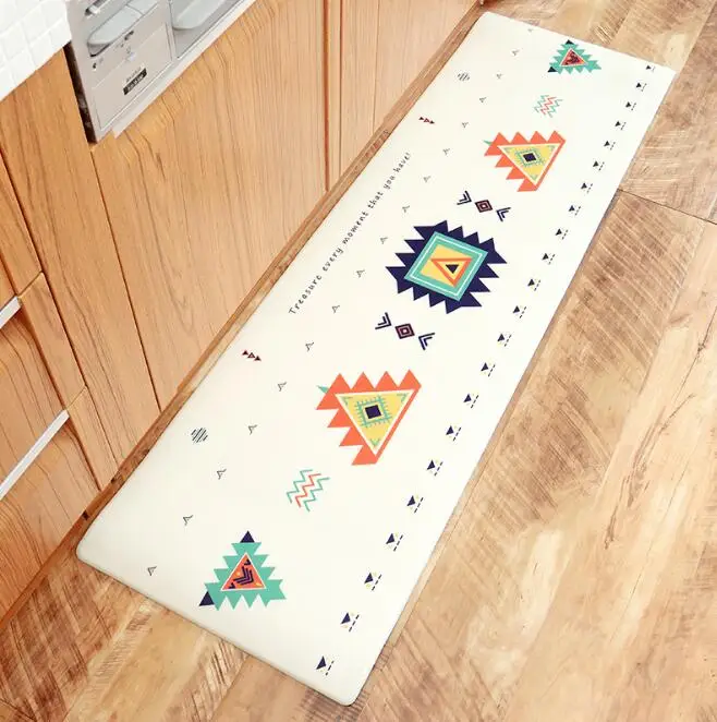 CANIRICA кухонный коврик из ПВХ противоскользящие современный дверной коврик Rugs Гостиная балкон Набор ковриков для ванной комнаты коврик для ванной коврик в прихожую - Цвет: 4