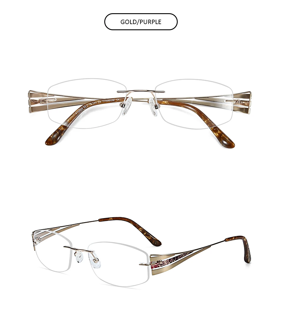 ZENOTTIC титановые ультралегкие очки без оправы женские ультралегкие очки для близорукости компьютерные оптические очки оправы оптика FT0029