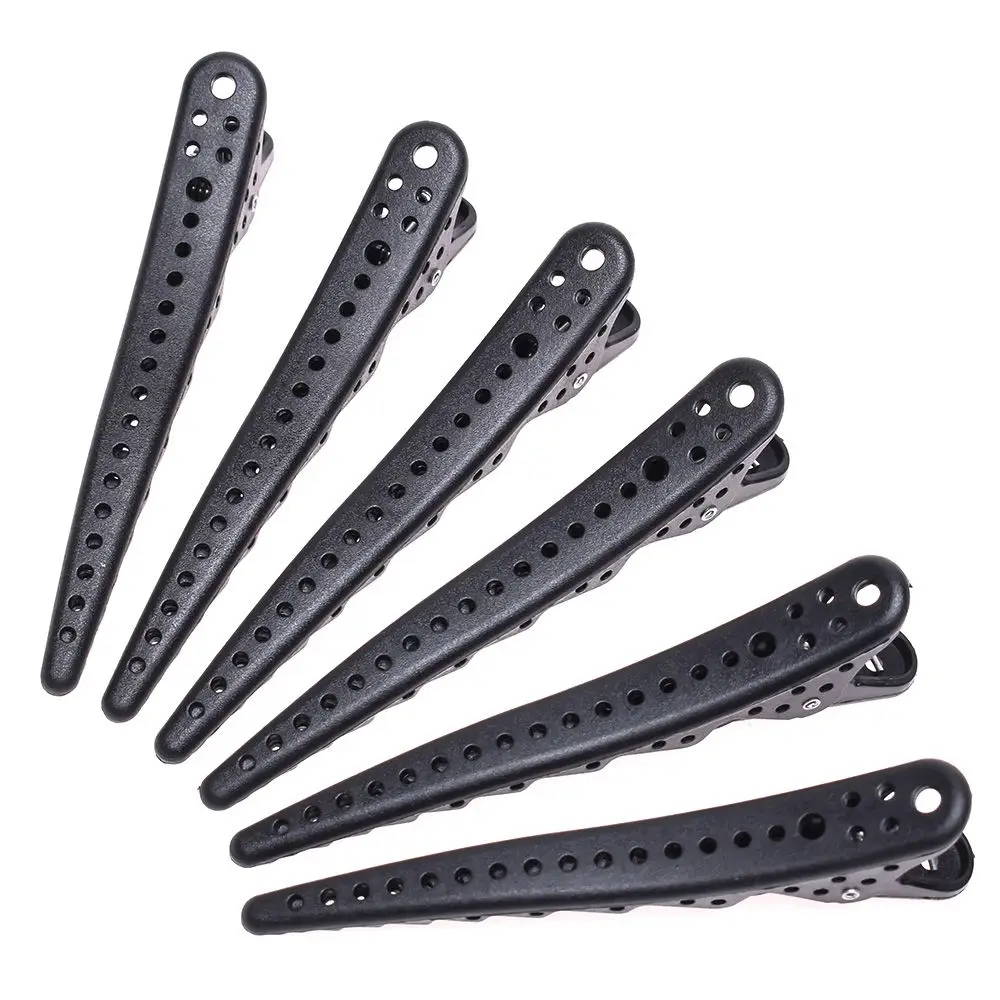 

6Pcs Hair Clips Mouth Professional Hairdressing Salon Hairpins Hair Accessories Headwear Barrette Hair Care Styling Tools Black