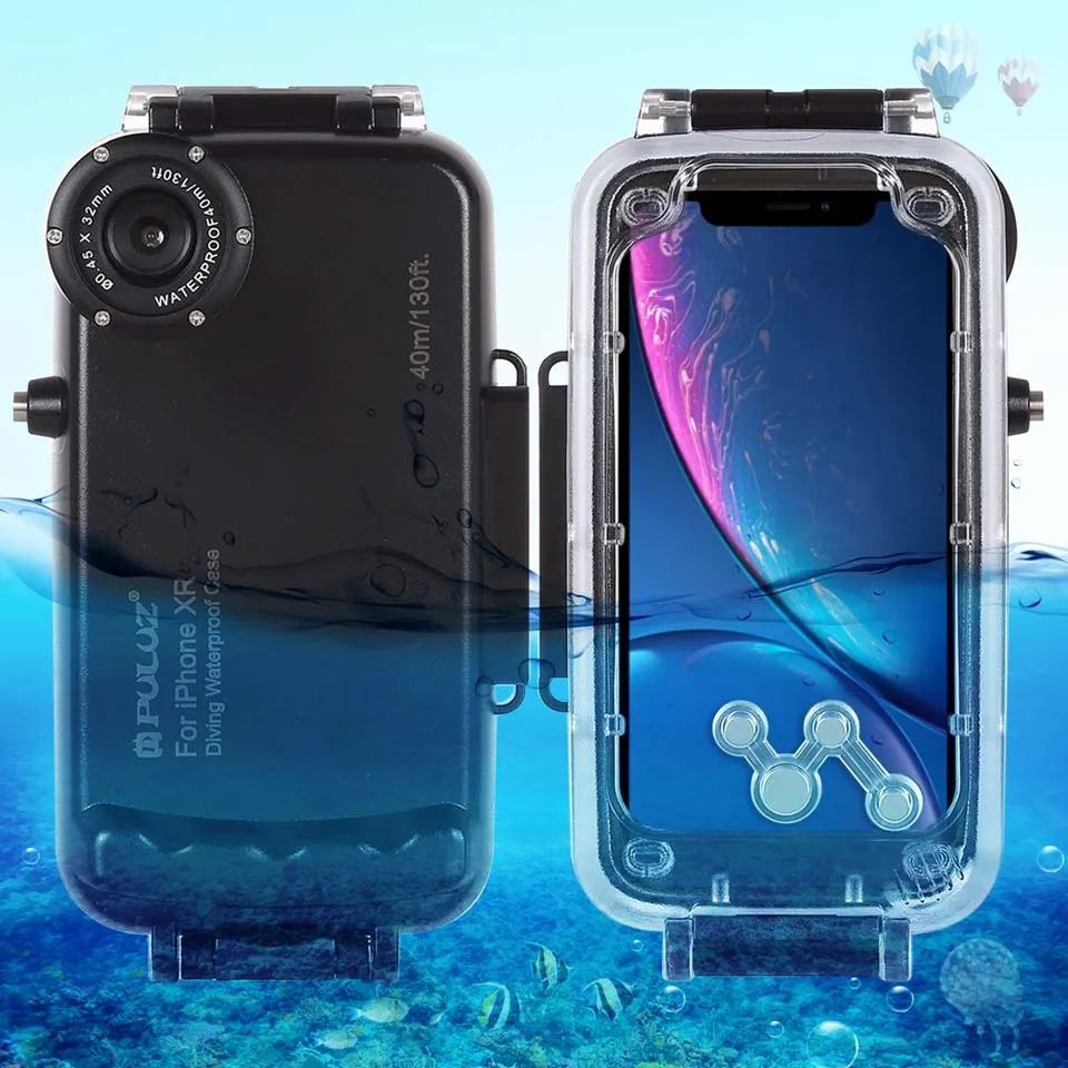 

40 Meters/130ft Waterproof Diving Housing for iPhone 7/8/7 Plus/8Plus/XS/X/XS Max Photo Video Taking Underwater Cover Case