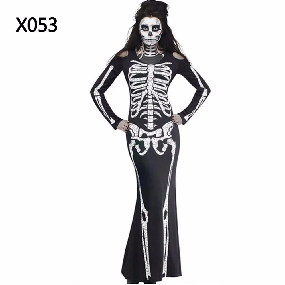Вечерние костюмы на Хэллоуин или карнавальный костюм террор комбинезон скелет Ниндзя Одежда для девочек