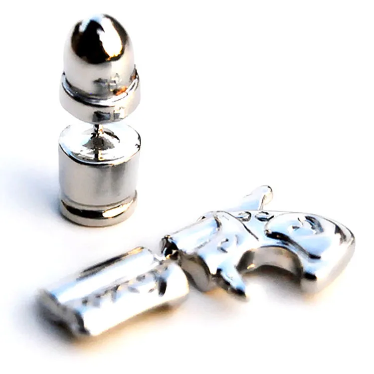 

4 style Fashion silver gold black plated metal Punk stud earrings for ear piercing unique shaped earrings hip hop jewelry