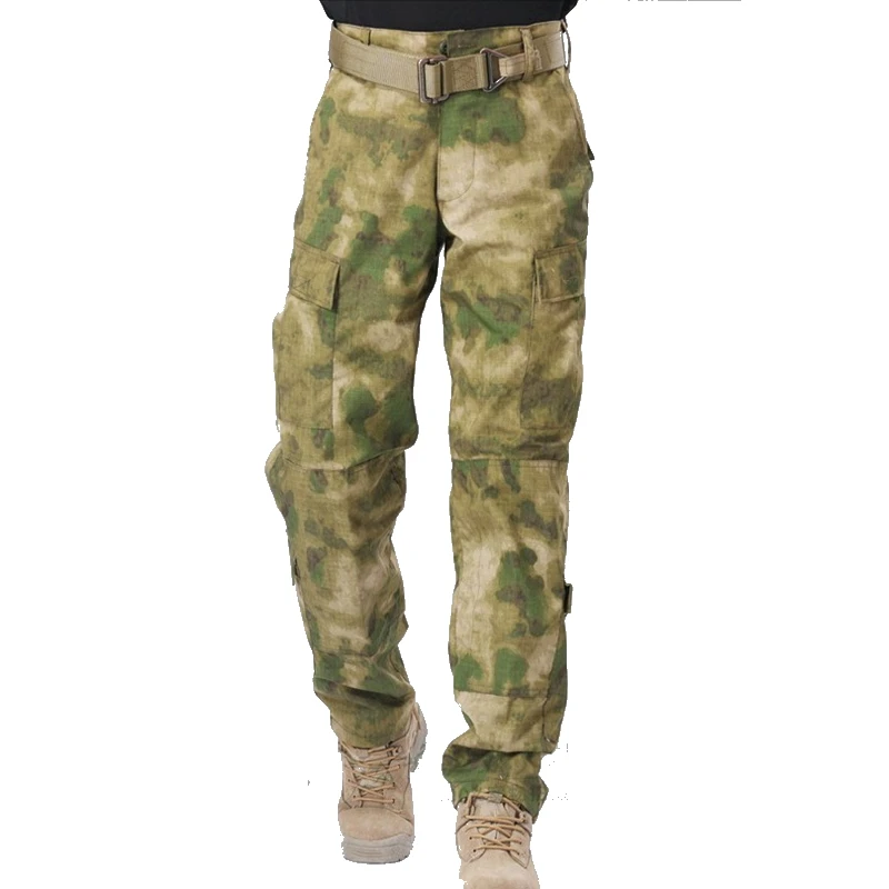 A-TACS FG Camouflage Hunting Clothes Long Cargo Pants Mens Tactical Combat Airsoft Pants Trousers