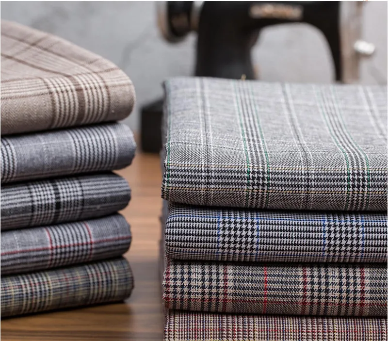 

1 meter welsh fabric England design plaid cloth for sewing suit pants dress vest material T509