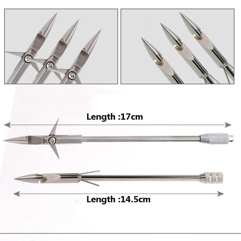 1 шт., рыболовная стрела из нержавеющей стали для рогатки, стрела для катапульты, серебряная головка 145 мм, наконечники для стрел, охотничьи наконечники для стрельбы, Дартс