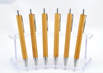 

new Bamboo wood ballpoint pen ruller creative roller pen stationery prize office writing student branch pen office supplies 20pc