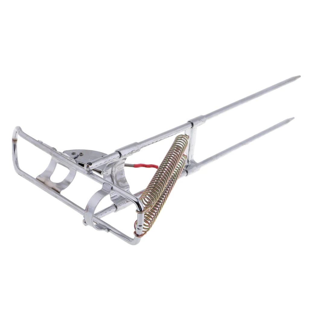 Portable Stainless Steel Practical Double Automatic Spring Fishing Rod Bracket Fishing Pole Holder Stand Rack